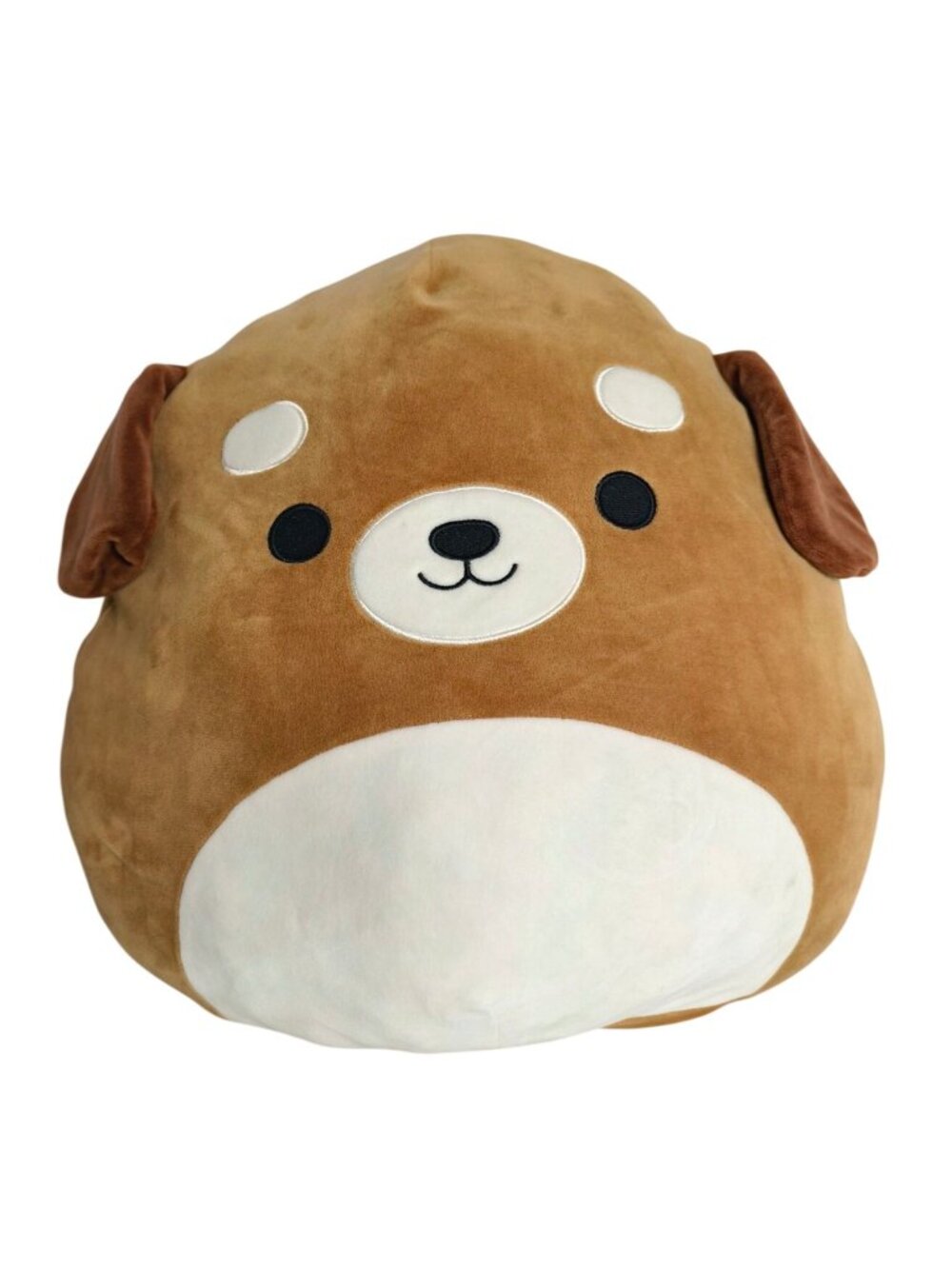 Squishmallows Sam the Dog Jumbo 16" Plush Brown White Soft Cuddly Stuffed Animal